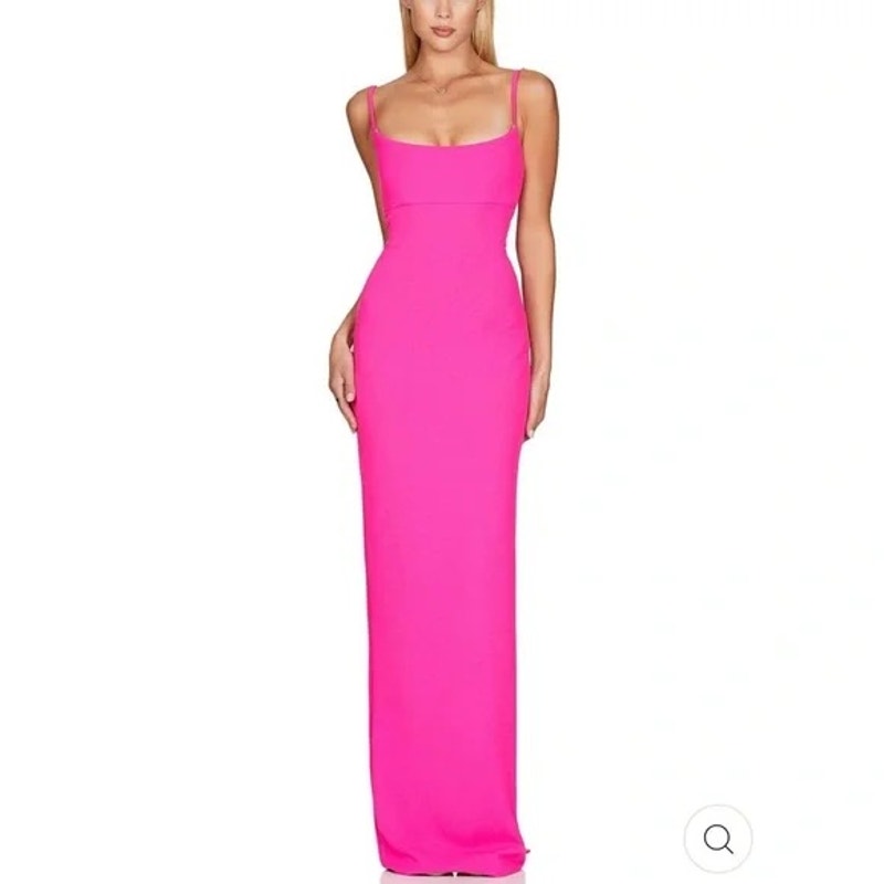 Nookie Revolve Neon Pink Bailey Dress, Maxi, Padded Chest, Prom Wedding, Xl